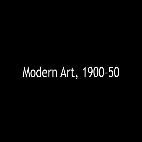 AHTR Modern Art 1900–50