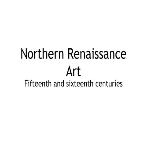 AHTR Northern Renaissance