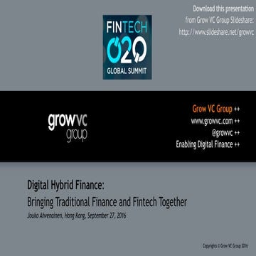 Fintech o2o digital hybrid finance presentation by Grow VC Group