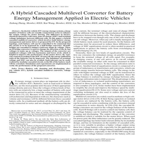 A hybrid cascaded multilevel converter for battery 2