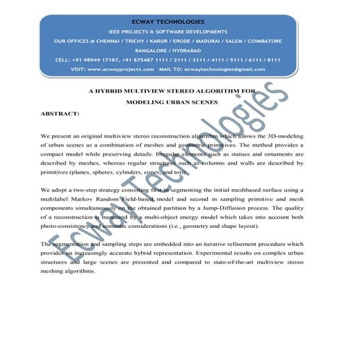 A hybrid multiview stereo algorithm for modeling urban scenes