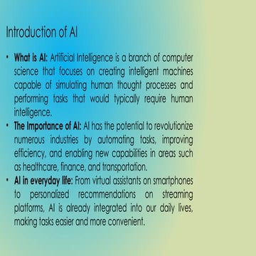 What is AI and Importance of AI and Everyday life using AI