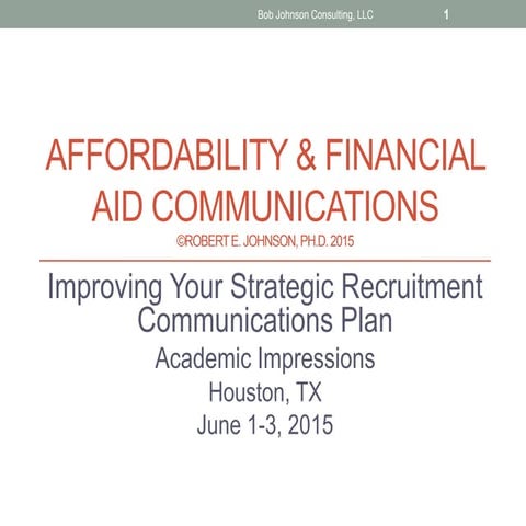 Affordability and Financial Aid Communications