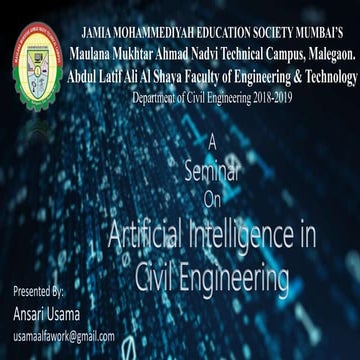 Artificial Intelligence in Civil Engineering