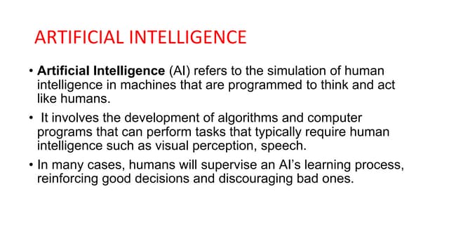 Artificial intelligence and it's future of work