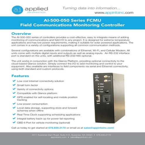 Ai 500-050 Field Monitoring Device