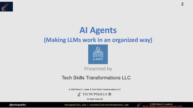 Gen AI: AI Agents - Making LLMs work together in an organized way - Brent Las...