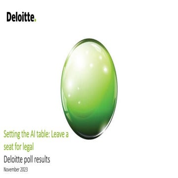 Setting the AI table: Leave a seat for legal