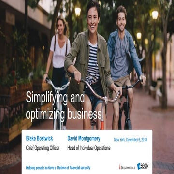 Aegon Americas: Simplifying and optimizing business