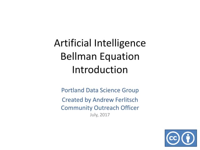 AI - Introduction to Bellman Equations