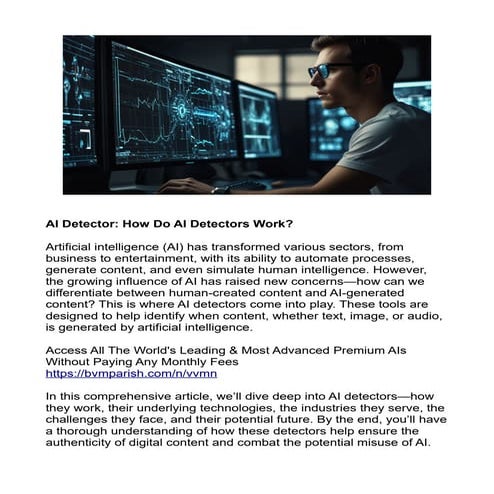 AI Detector How Do AI Detectors Work? Pattern Recognition