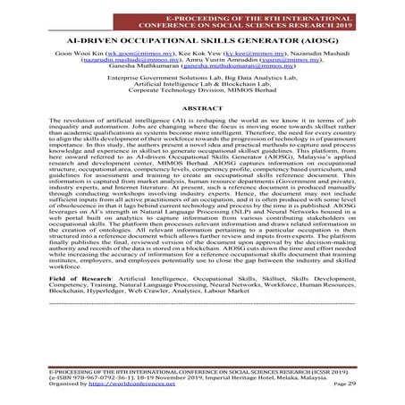 Ai driven occupational skills generator