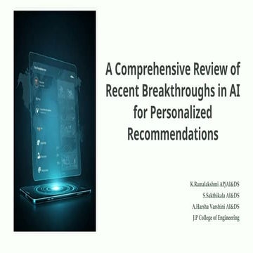 Practical AI - Building a Recommendation System | PDF
