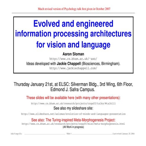 Evolution of language and vision | PDF