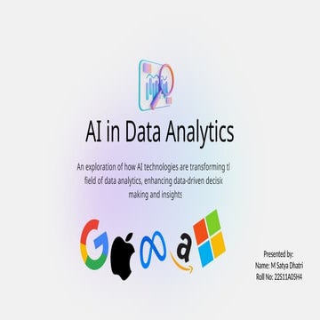 AI in data analytics predicts trends now | PPTX