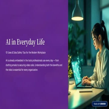AI in Everyday Life: 10 Uses and Data Safety Tips | PDF