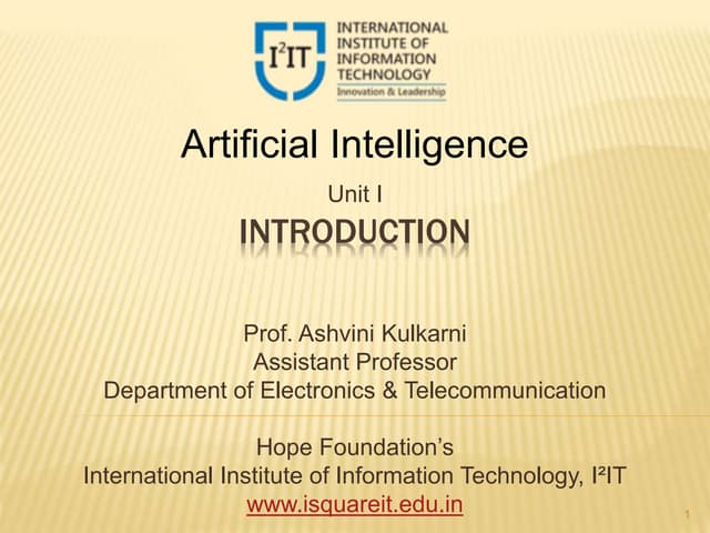 Artificial Intelligence - Introduction