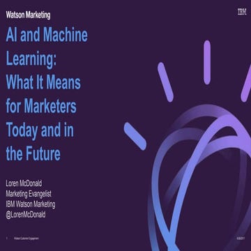 Loren McDonald - AI and Machine Learning Technologies: What They Mean for Mar...