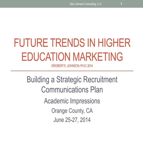 Future Trends in Higher Education Marketing