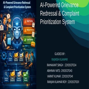 AI-Powered Grievance Redressal and Complaint Prioritization System for ...