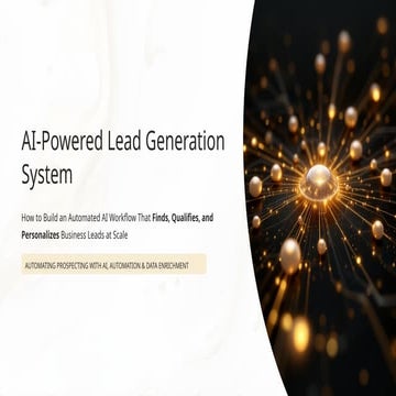Building an Automated AI-Powered Lead Generation System at Scale | PPTX