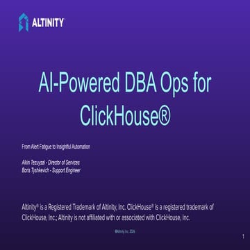 AI-Powered Alert Analysis with ClickHouse - DB Mastery Jan'26 | PDF