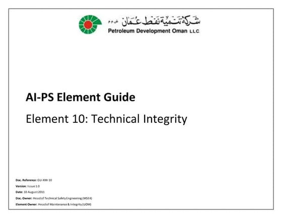 Aips guide element 6 process safety knowledge rev 2 | DOCX | Operating ...