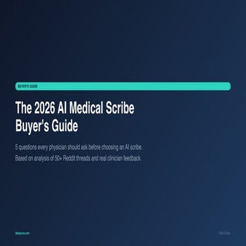 AI Scribe Buyers Guide for Medical Practices in 2026 | PDF
