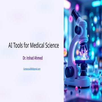 AI Tools Revolutionizing Medical Science Visualization and Imaging | PPTX