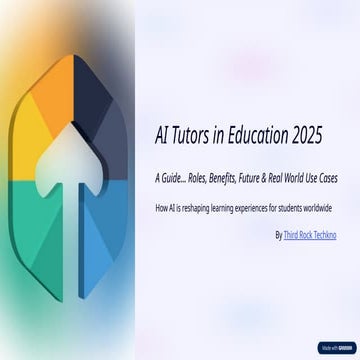 AI Tutors in Education 2025: Roles, Benefits & The Future of Learning ...