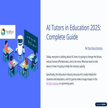 AI Tutors in Education 2025: A Complete Guide for Founders