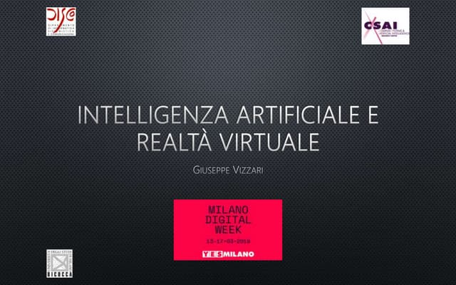 Intelligenza Artificiale e Realtà Virtuale