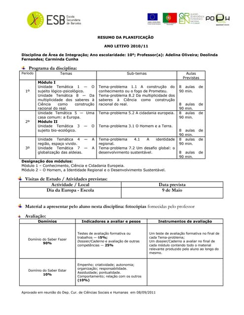 Area de integração