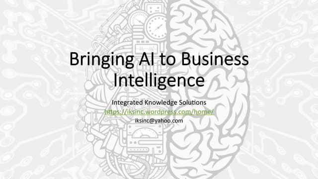 Bringing AI to Business Intelligence