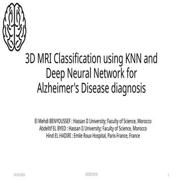 AI2SD Scientific Conference 2018 - El Mehdi BENYOUSSEF