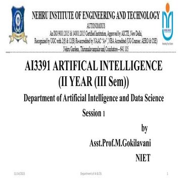 AI3391 ARTIFICIAL INTELLIGENCE Session 1 Introduction to AI.pptx
