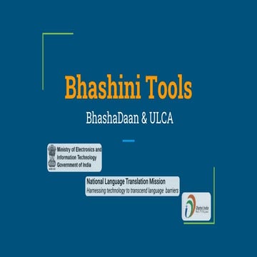 Bhashini (NLTM) Tools