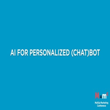 AI for Personalized Chatbot