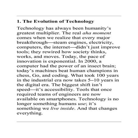 AI Technology important knowledge ......