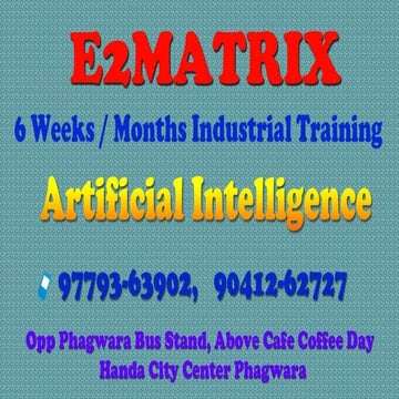 6 weeks summer training in artificial intelligence,jalandhar