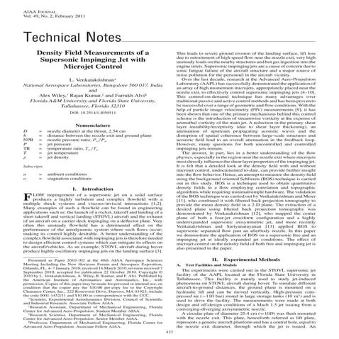 Noise and Flowfield Characteristics of Supersonic Jet Impinging on a ...