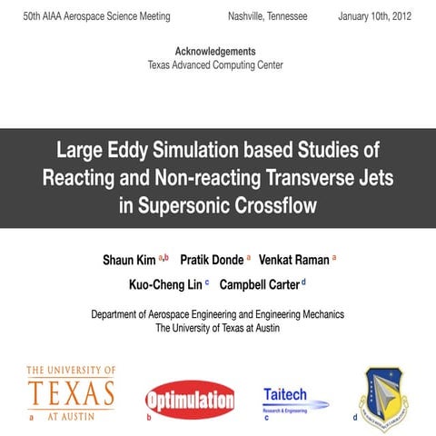 LES-DQMOM based Studies on Reacting and Non-reacting Jets in Supersonic Cross...