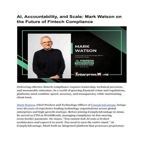AI, Accountability, and Scale_ Mark Watson on the Future of Fintech ...