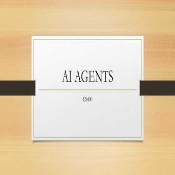 AI AGENTS in artificial intelligence and intelligent systems
