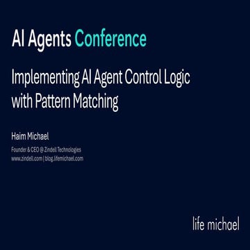 Implementing AI Agent Control Logic Using Pattern Matching Techniques | PDF