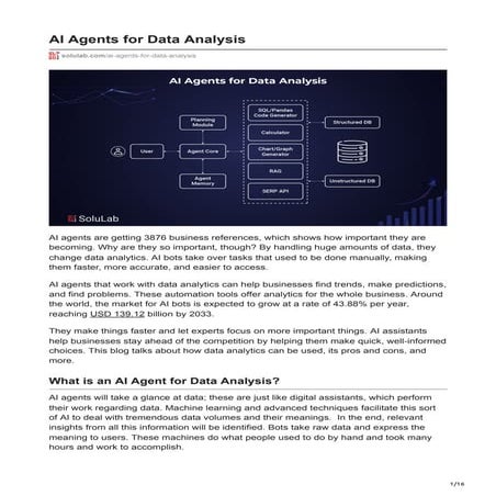 Explore AI Agents for Data Analysis   -- Use Cases