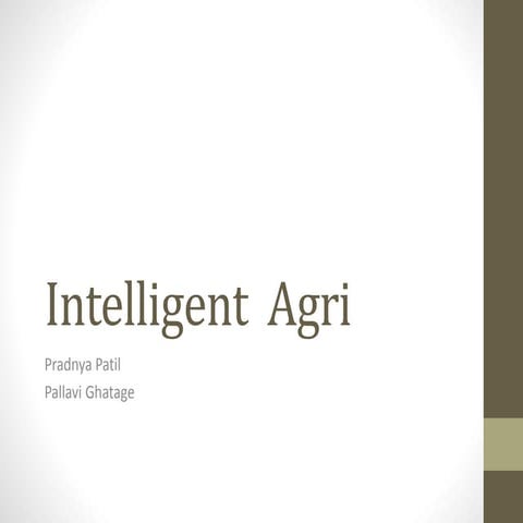 Ai + agriculture