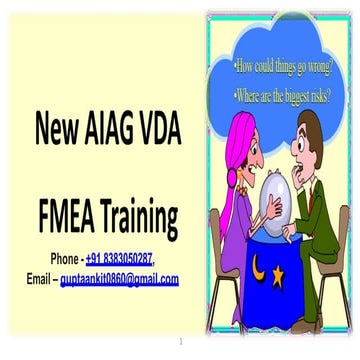 FMEA training (AIAG VDA Edition 01)