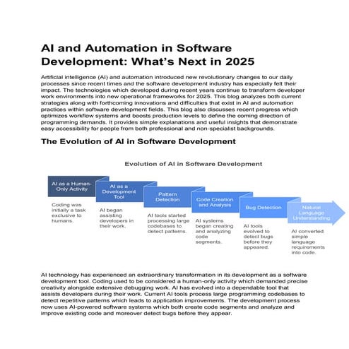 AI and Automation in Software Development: Revolutionizing the Future