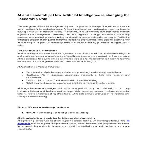 AI and Leadership_ How Artificial Intelligence is Changing the Leadership Role